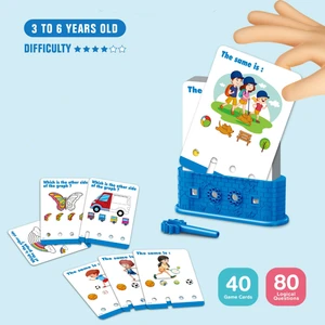 Logic Key 3-6 Yaş Mantık Oyunu Okul Öncesi Eğitici Quiz Game Ingilizce 40 Kart 80 Soru
