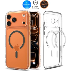 iPhone 17 Pro ile uyumlu ince MagSafe Kılıf Ultra Hybrid Sararma Karşıtı DuraClear™ Hava Kanalı Teknolojisi™ Askeri Sınıf Koruma MagFit Clear Graphite Şeffaf Kapak - ACS10067