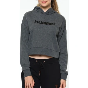 Rayce Kadın Gri Baskılı Kapüşonlu Sweatshirt