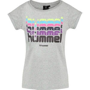 Catty Kadın Gri Baskılı Bisiklet Yaka Tişört