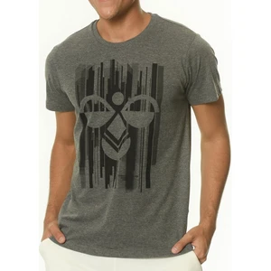 Raiden Erkek Gri Baskılı Bisiklet Yaka Tişört