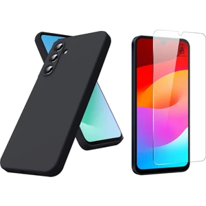 Samsung Galaxy A17 ile Uyumlu Kılıf Esnek Premium Telefon Kılıfı ve Temperli Cam Ekran Koruyucu