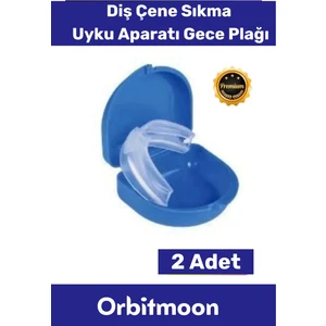 Premium Özel Seri Gece Plağı Çene Diş Sıkma Gıcırdatma Önleyici Koruyucu Diş Aparatı 2 Adet