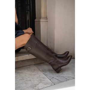 Bentley Kahve Hakiki Deri  Çizme