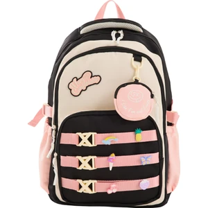 Ilkokul & Ortaokul Kız Okul Çantası – Lüks Ithal Kumaş, Dayanıklı ve Hafif Sırt Çantası, 6 Adet Aksesuar Tokası Hediyeli