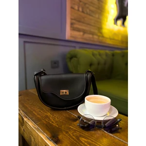 Slant Kadın Siyah Çapraz Omuz Çantası – Yeni Sezon, Özel Kesim Kapak, Ayarlanabilir Askılı