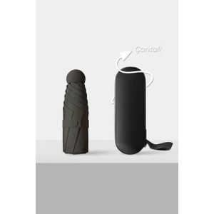 Mini Cep Boy Lüx Şemsiye Uv Korumalı Siyah Mini Şemsiye