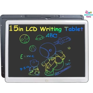Brother Toys 15 Inch Renkli Yazan LCD Dijital Çocuk Tablet Yazı Tahtası Silinebilir Grafik Çizim Tableti