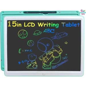Brother Toys 15 Inch Renkli Yazan LCD Dijital Çocuk Tablet Yazı Tahtası Silinebilir Grafik Çizim Tableti