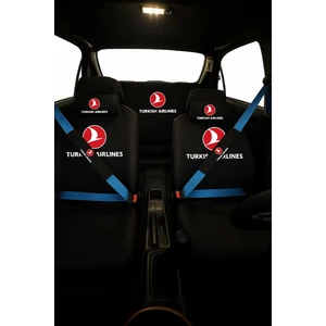 Thy Baskılı 8 Parça Oto Koltuk Servis Kılıf Seti (Ön + Arka Set, 2 Boyun Yastığı, 2 Kemer Kılıfı)
