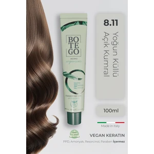 Organica Organik Saç Boyası - 8.11 Yoğun Küllü Açık Kumral 100 ml - Amonyaksız, Kokusuz, Vegan