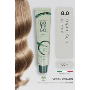 Organica Organik Saç Boyası - 8.0 Yoğun Açık Kumral 100 ml - Amonyaksız, Kokusuz, Vegan