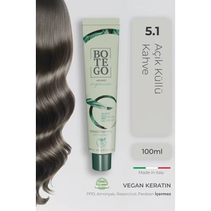 Organica Organik Saç Boyası - 5.1 Açık Küllü Kahve 100 ml - Amonyaksız, Kokusuz, Vegan