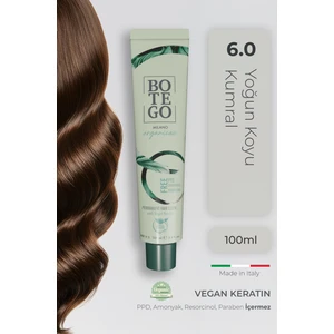 Organica Organik Saç Boyası - 6.0 Yoğun Koyu Kumral 100 ml - Amonyaksız, Kokusuz, Vegan