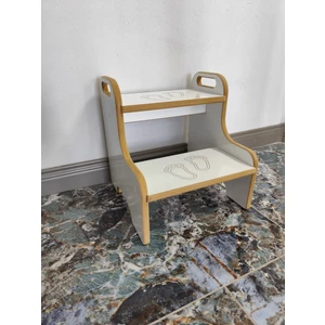 Montessori Beyaz Basamak Tabure Çocuk Banyo Wc Lavabo Merdiven Yükseltici