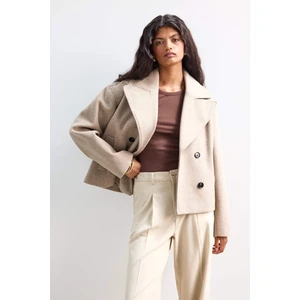 Regular Fit Düğmeli Kaşe Kaban E8646AX25AU