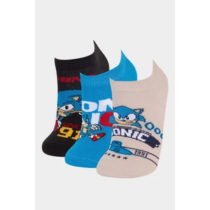 Erkek Çocuk Sonic The Hedgedog: Modern 3'lü Pamuklu Patik Çorap F2742A8NS
