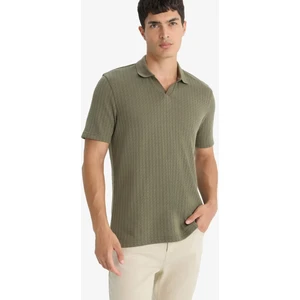 Triko Görünümlü Polo Yaka Kısa Kollu Tişört F4316AX25AU