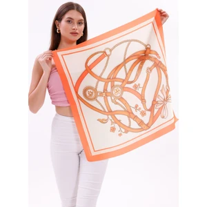 Altın Zincir Model Fular Bandana Şal Estascarf 70X70 cm