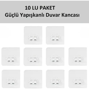 10 Lu Güçlü Kendinden Yapışkanlı Kancalar Köşe Rafı Banyo Rafı Duş Rafı Kancası, Su Geçirmez Askı