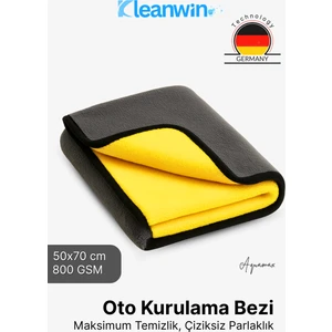Aquamax Mikrofiber 800 Gsm Oto Kurulama Havlusu 50X70CM Araç Yıkama ve Cam Temizlik Bezi