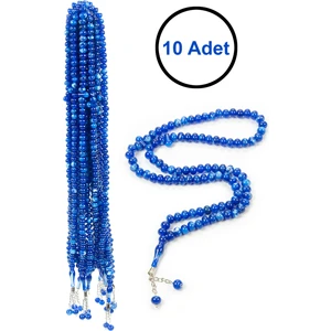 10 Adet 99LU Namaz Tesbihi 10MM Hac Umre Hediyelik - Lacivert