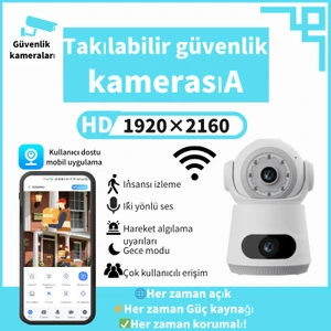 SQ003 Akıllı Iç Mekan Güvenlik Kamerası: Full Hd, Wifi, 4mp, 360 Derece, Gece Görüşlü, Iki Yönlü Ses