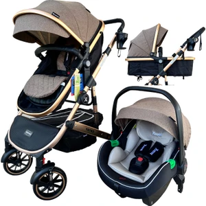 Ultimate Travel Sistem Bebek Arabası 3 In 1 Coffee Rose Seyahat Sistem Bebek Arabası