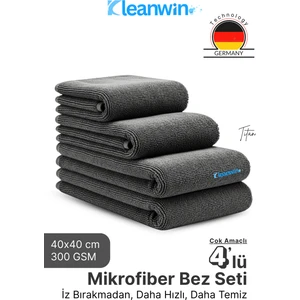 Titan Mikrofiber Bez 40X40CM 4 Adet Oto Yıkama Kurulama Bezi Leke Bırakmaz Cam Havlu