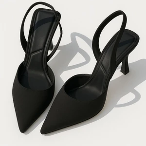 Kadın Kumaş Detaylı Rahat Topuklu Ayakkabı