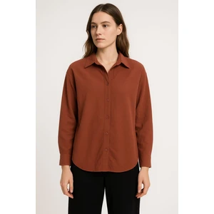 Meşe Moda Kadın Oversize Uzun Kollu Tunik - Gömlek