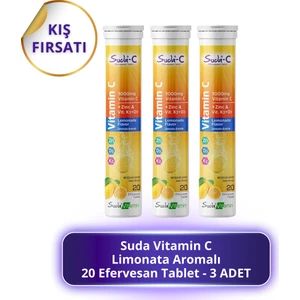 Vitamin C Limonata Aromalı 20 Efervesan Tablet - 3 Adet