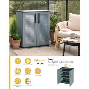 Via Gardenia Iki Kapaklı Plastik Ayakkabı Dolabı 68X37X84 cm E71/BPLUS