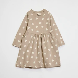 Kız Çocuk Kalp Desenli Elbise