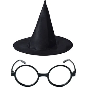 Harry Potter Şapkası ve Gözlüğü Siyah Renk