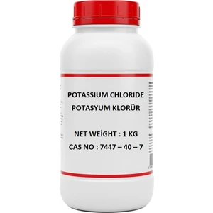Zürih Ticaret Potasyum Klorür 1 Kg / (CAS No : 7447-40-7) / (Saflık: % 99.5-101.0)