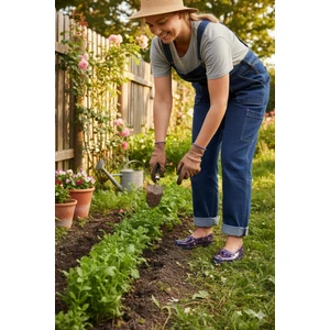 Zenne Çiçekli Bahçe ve Tarım Kadın Ayakkabısı 36-40 Mürdüm