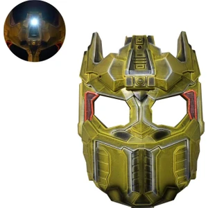 Işıklı Ses Değiştiren Maske Pilli Robot Maske Sarı