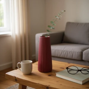 Büyük Boy Dekoratif Vazo  Bordo