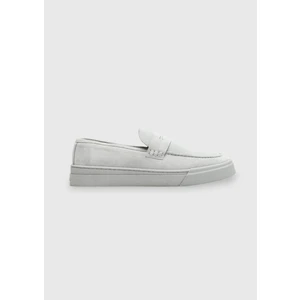 Açık Gri Süet Casual Loafer