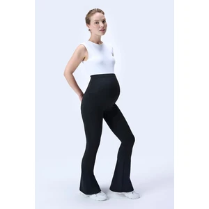 Imaj 436 Siyah Renk Toparlayıcı ve Extra Esnek Etkili Yüksek Bel Ispanyol Paça Hamile Tayt