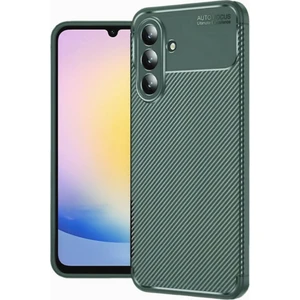 Samsung Galaxy S25 Fe Kılıf Negro Karbon Fiber Dizayn Silikon + Ekran Koruyucu