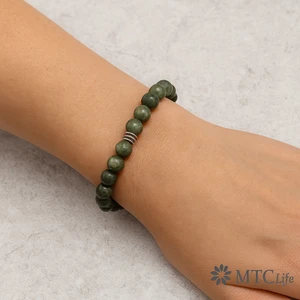 💚 Yeşim Doğal Taş Bileklik(Huzur, Şans ve Bolluk Taşı)