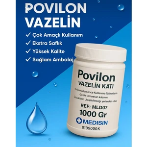 %100 Saf Katı Vazelin 1000 ml – Cilt Koruyucu ve Nemlendirici – El, Yüz, Vücut Için