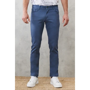 ALTINYILDIZ CLASSICS Erkek Petrol Slim Fit Dar Kesim Armürlü 5 Cepli Casual Esnek Pantolon
