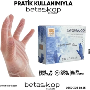 Tpe Hibrit (Elastik) Eldiven 100'LÜ