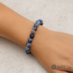 🔵 Sodalit Doğal Taş Bileklik(Zihinsel Berraklık ve Özgüveni Destekleyen Güçlü Taş)