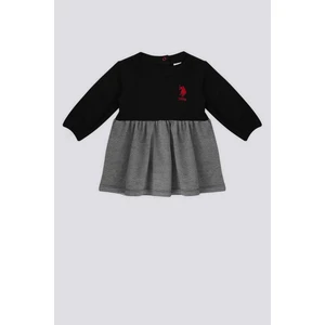 U.S. Polo Assn. Siyah Garnili Bebek Elbise