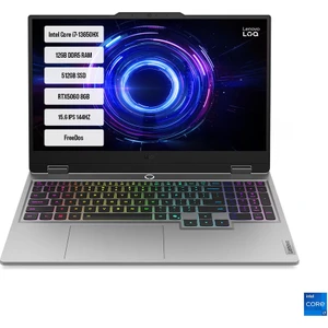 Loq 15IRX10 83JE00ETTR I7-13650HX 12GB Ddr5 512GB SSD RTX5060-8GB 15.6" IPS 144Hz Dos