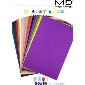 Renkli Keçe 20X30 cm 10 Renk 180 gr Ince Etkinlik Hobi Için Kansorejen Madde Içermez